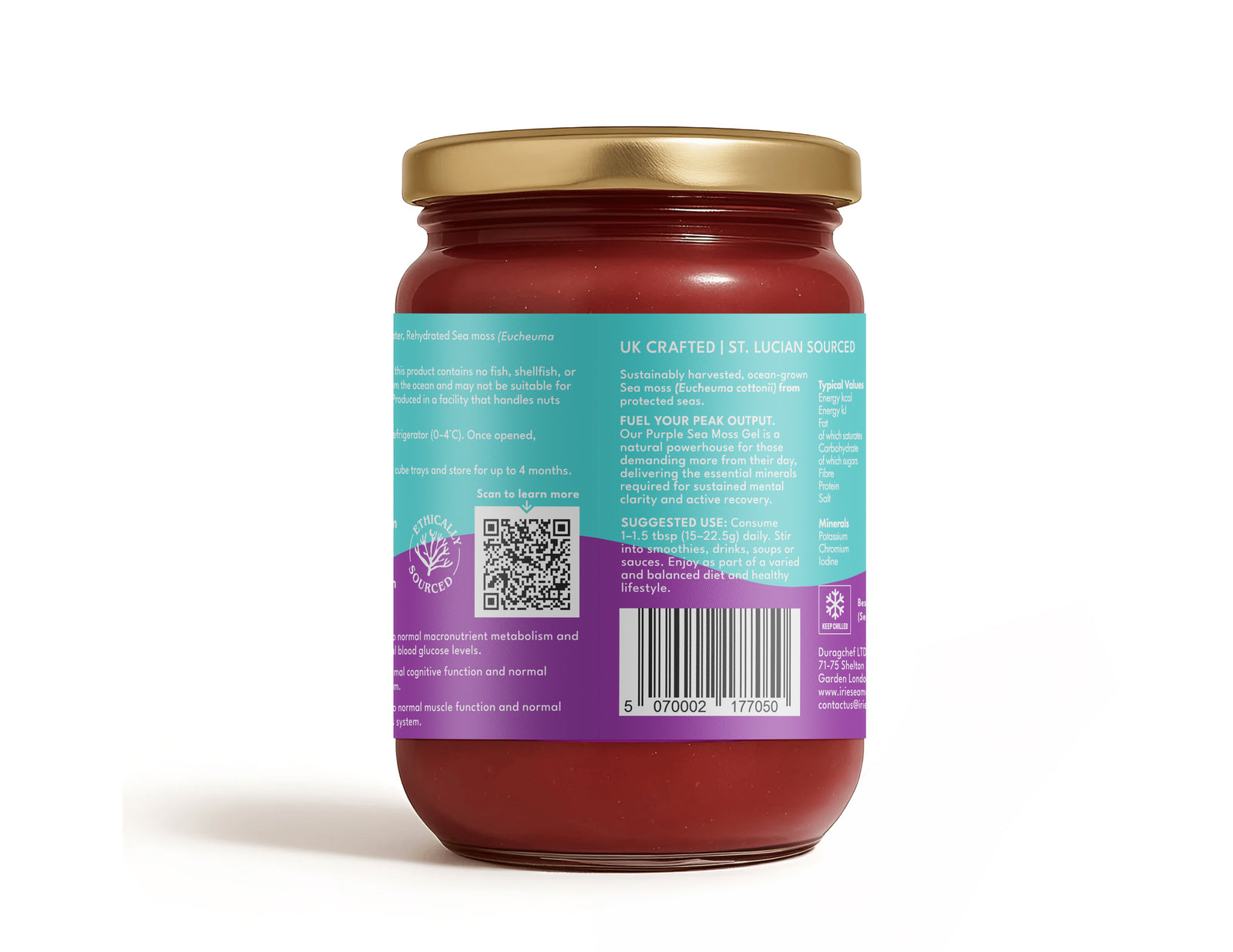 Purple Sea Moss Gel – Antioxidant-Rich from St. Lucia | Vegan Superfood UK
