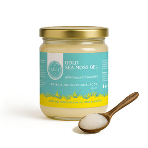 Small Gold Sea Moss Gel – wildcrafted St. Lucian vegan superfood for daily skin glow, gut balance, and clean energy